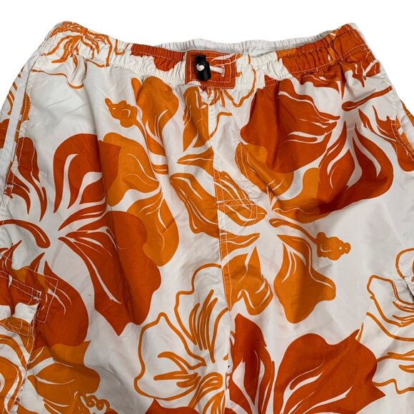 Exist Supreme Board Shorts Swim Trunks XL White Floral Mesh Lining Pockets Surf - Picture 2 of 5